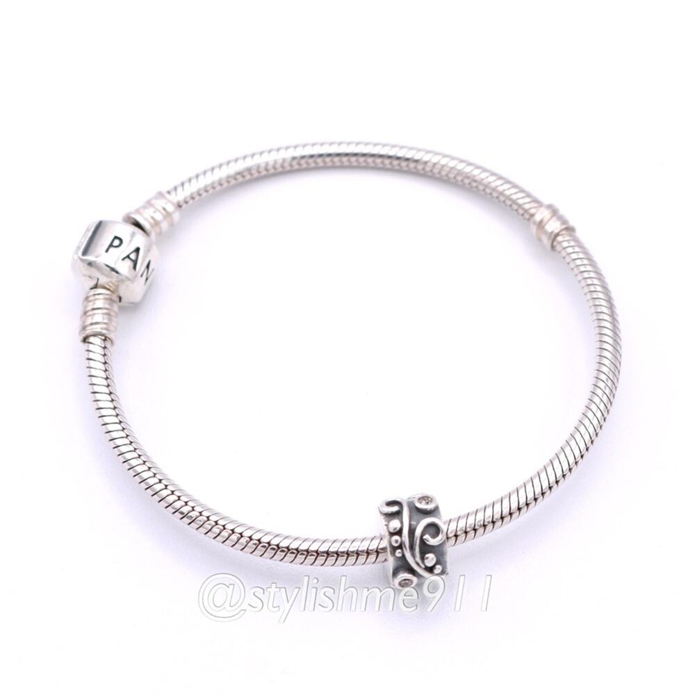 Authentic PANDORA Tendril Champagne CZ Clip - 790380CCZ - Picture 7 of 8